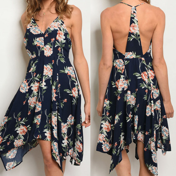 Dresses & Skirts - FLORAL SYMMETRICAL DRESS @LAST ONE